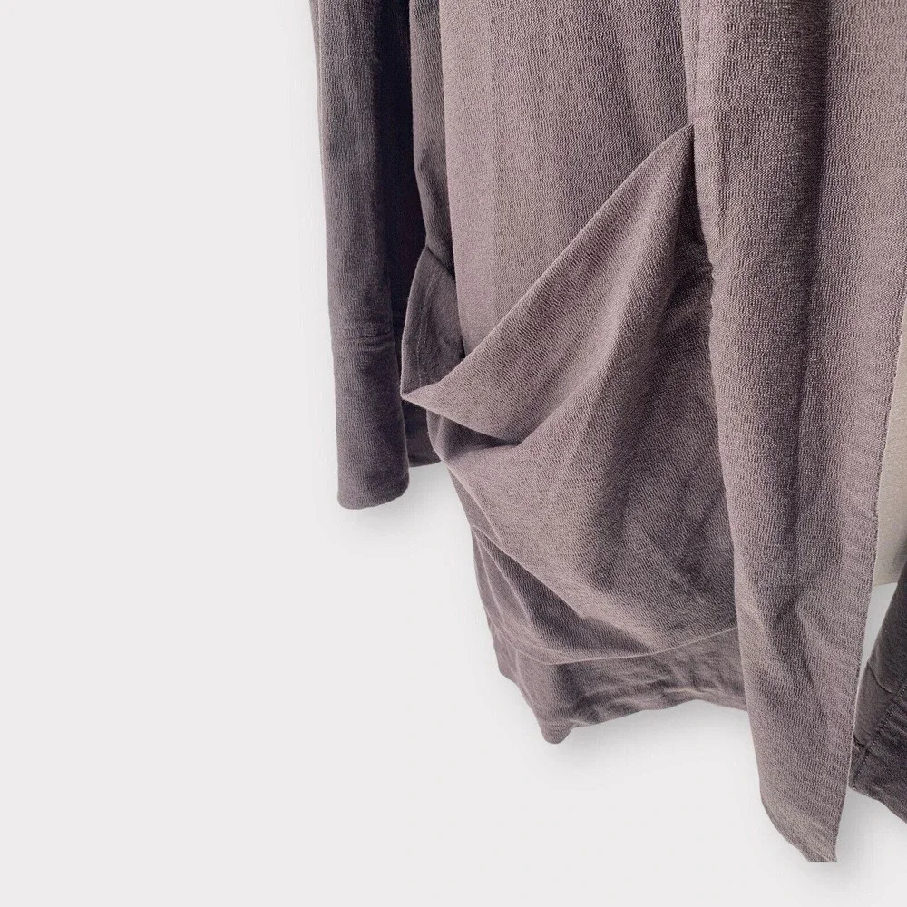 Eileen Fisher Stretch Crepe Open Long Blazer Brown XL - Picture 5 of 9